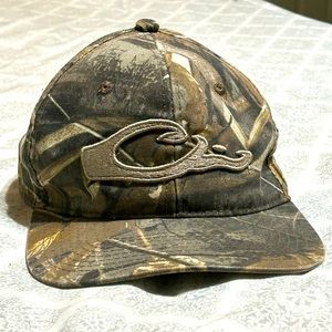 Drakes Waterfowl camo flat brim snapback hat